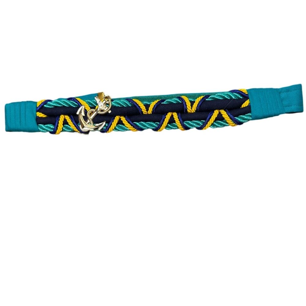 Vintage Braided Rope Belt Featuring A Signature Anchor-Style Accent Size: M